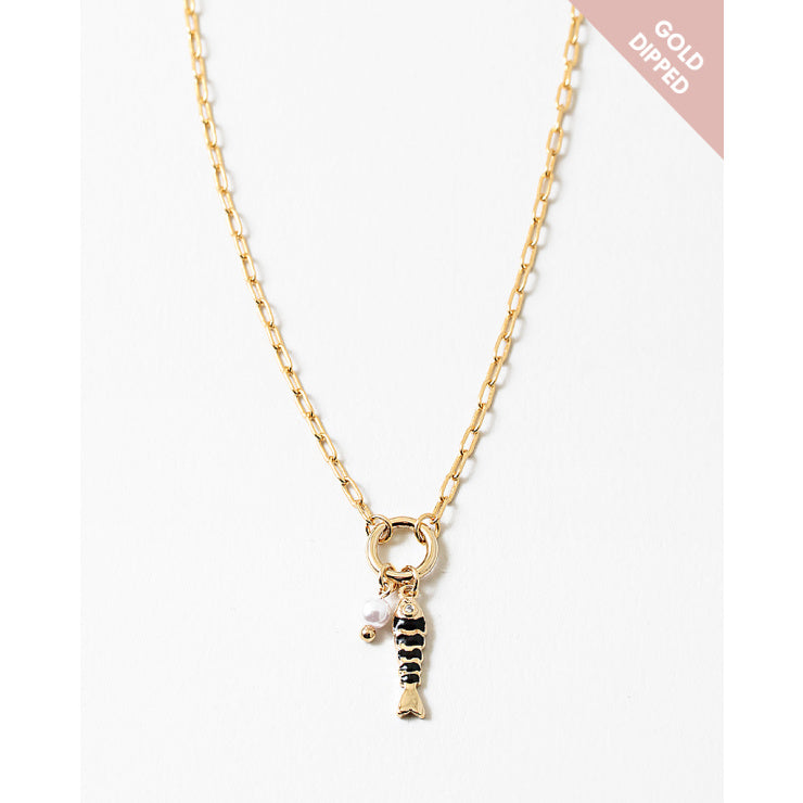 Black Fish Necklace