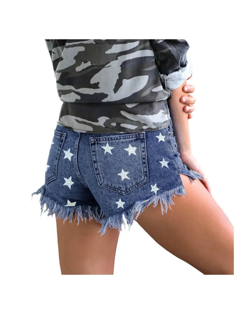 Star Denim Shorts