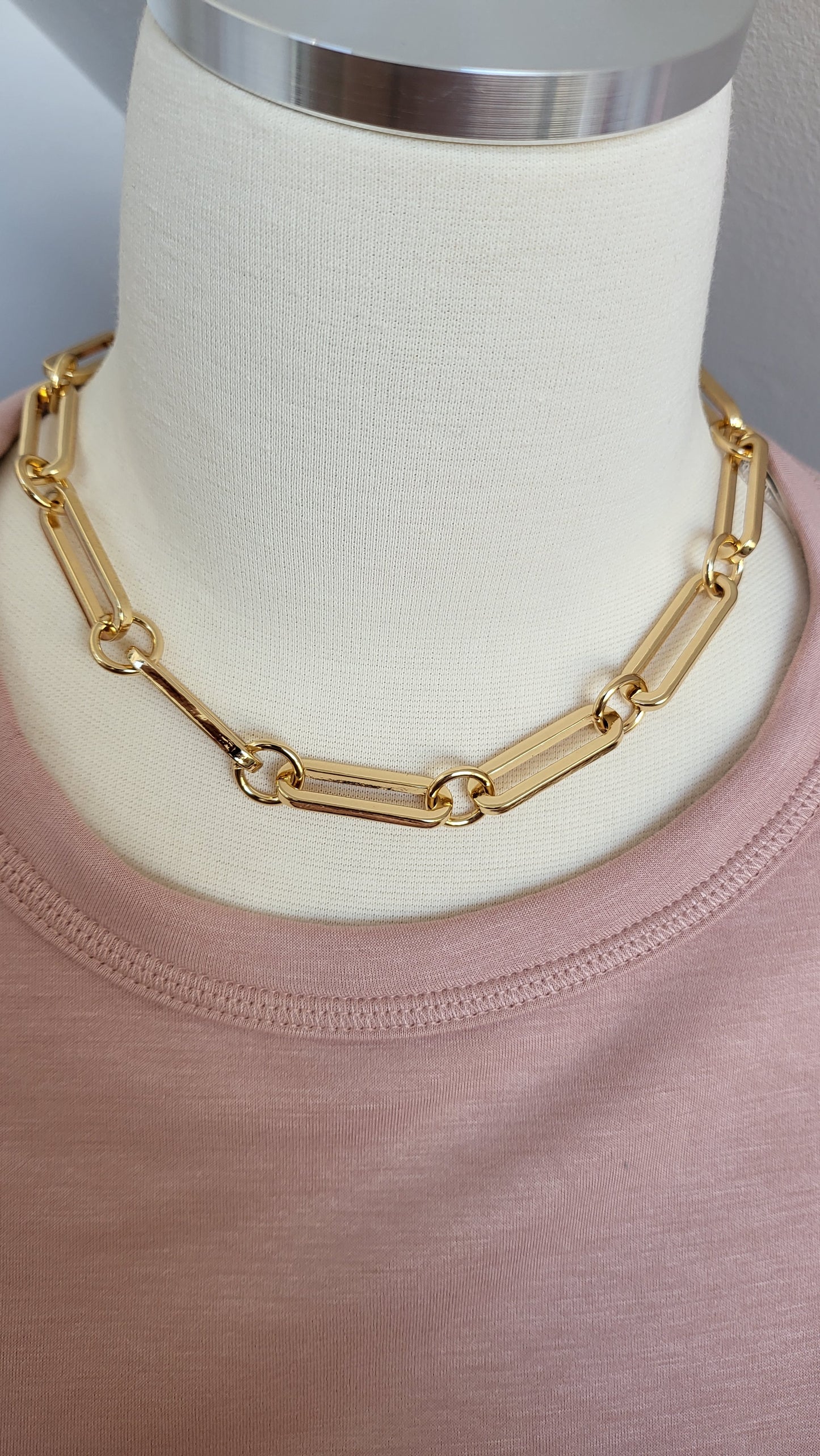 Gold Paperclip Necklace