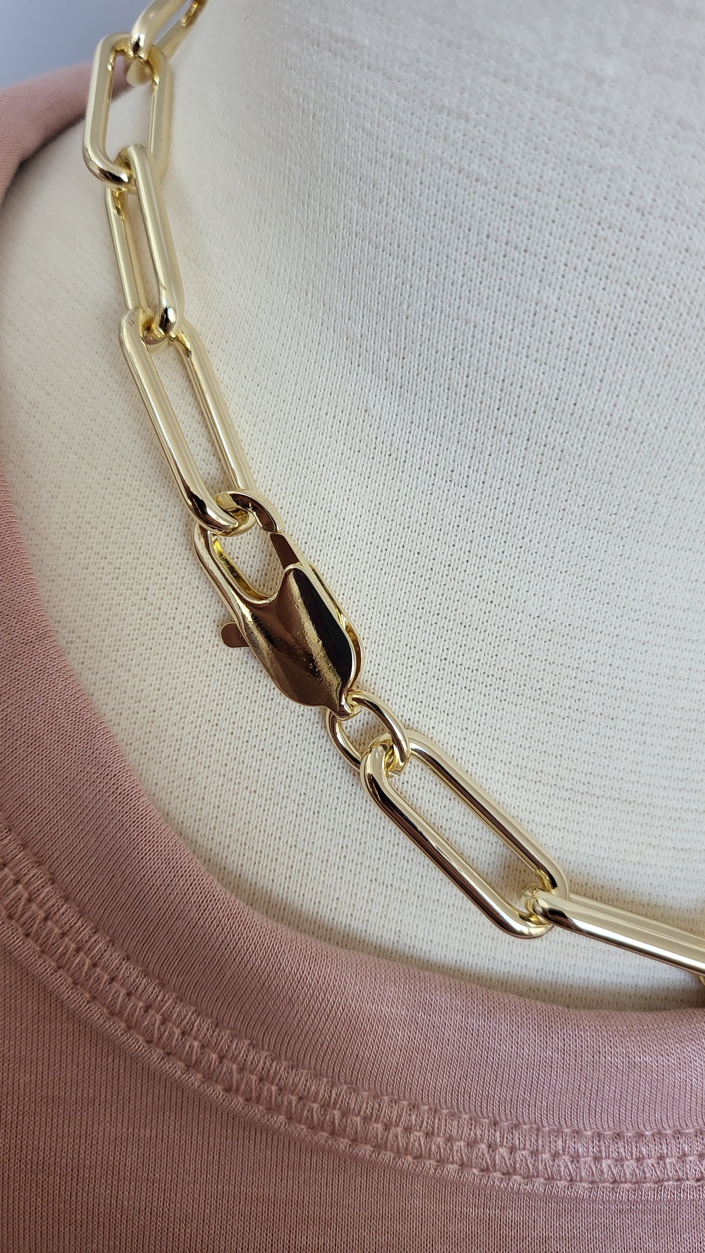 Mini Gold Paperclip Necklace