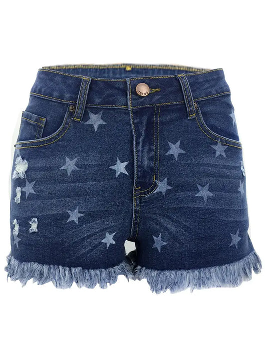 Star Denim Shorts