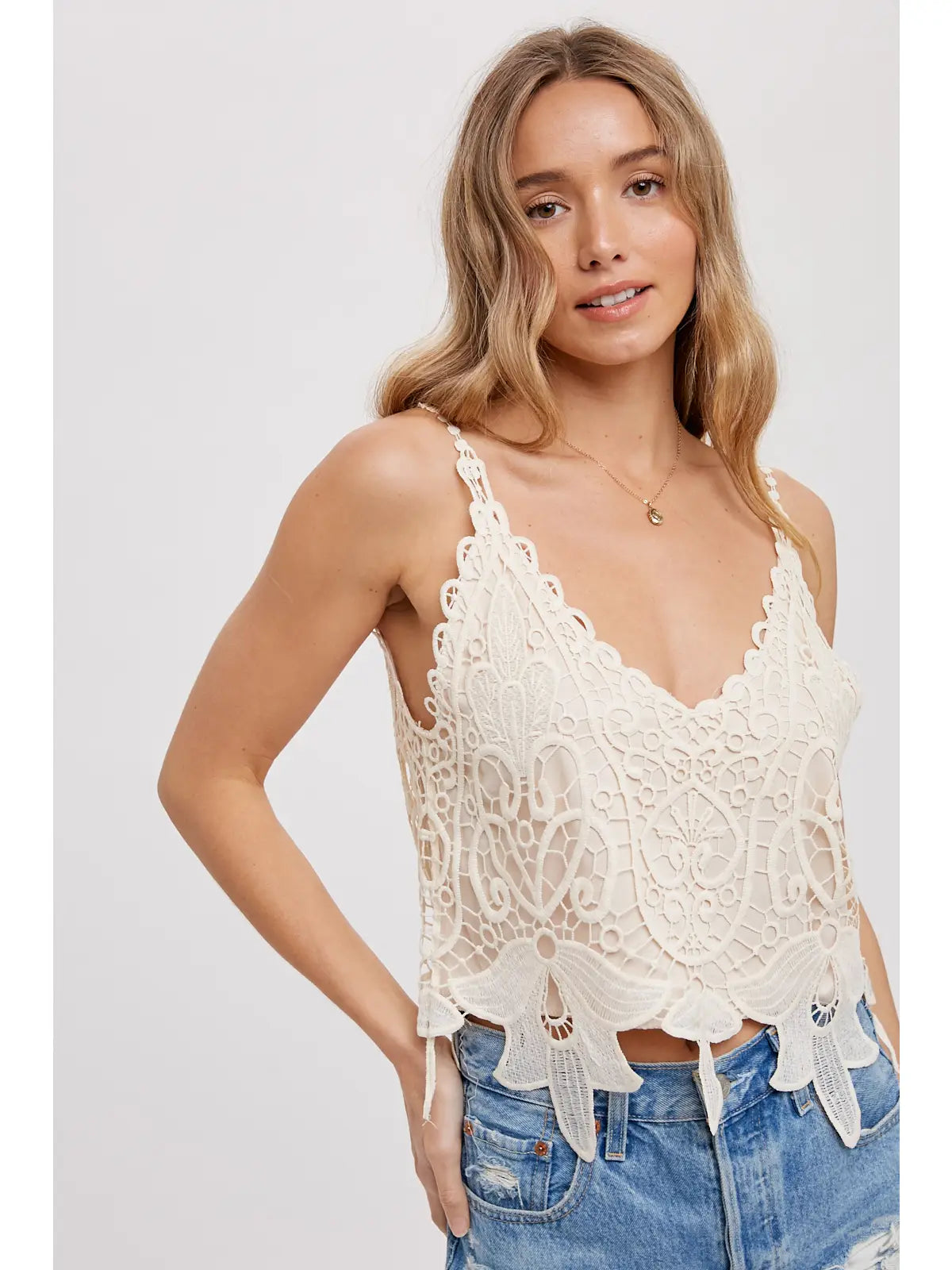 Floral Crochet Lace Cami