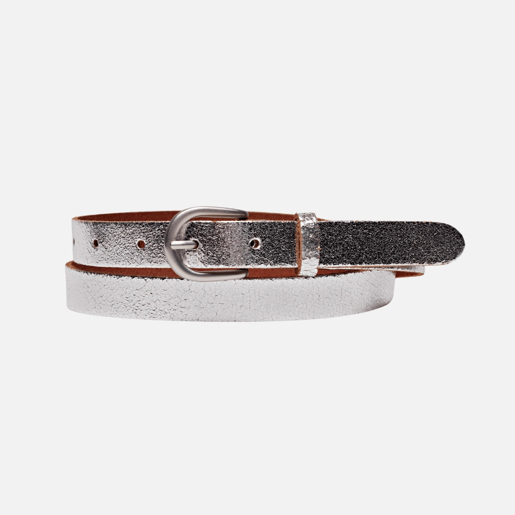 Metallic Leather Belt