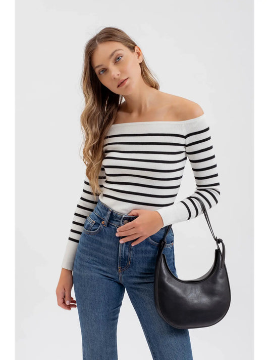 Striped Off Shoulder Top