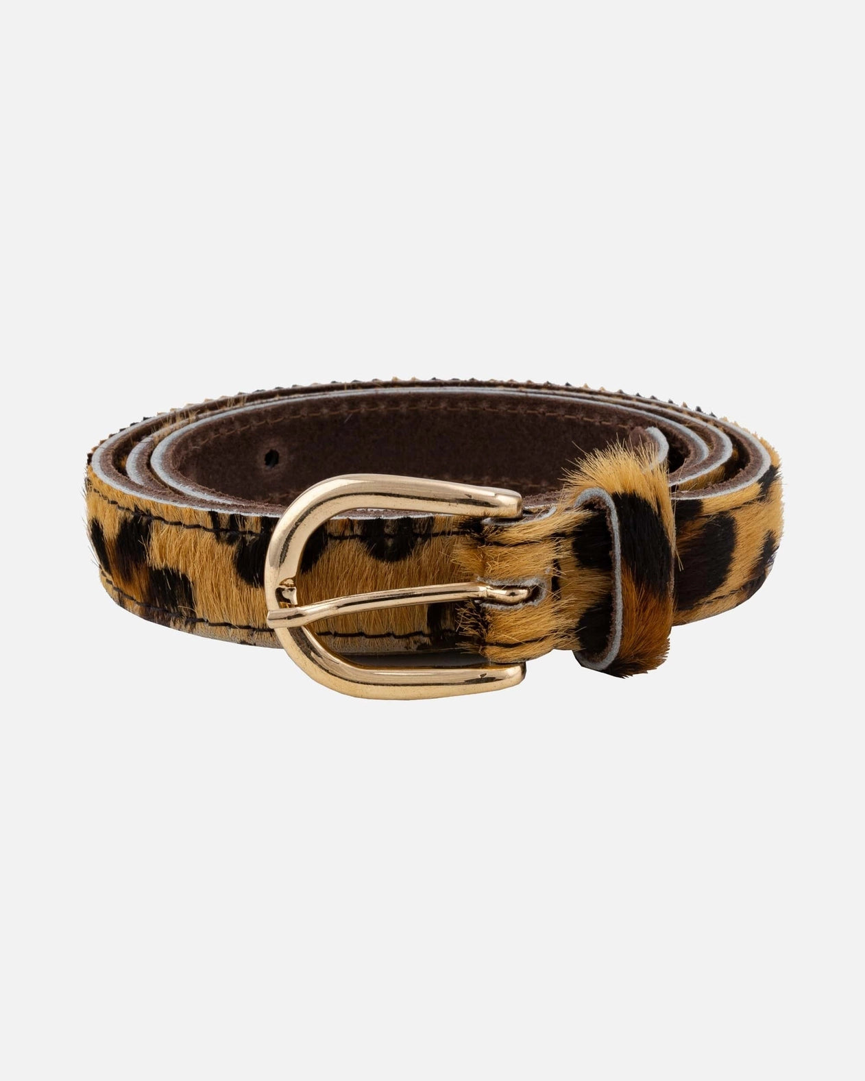 Dania Leopard Skinny Belt