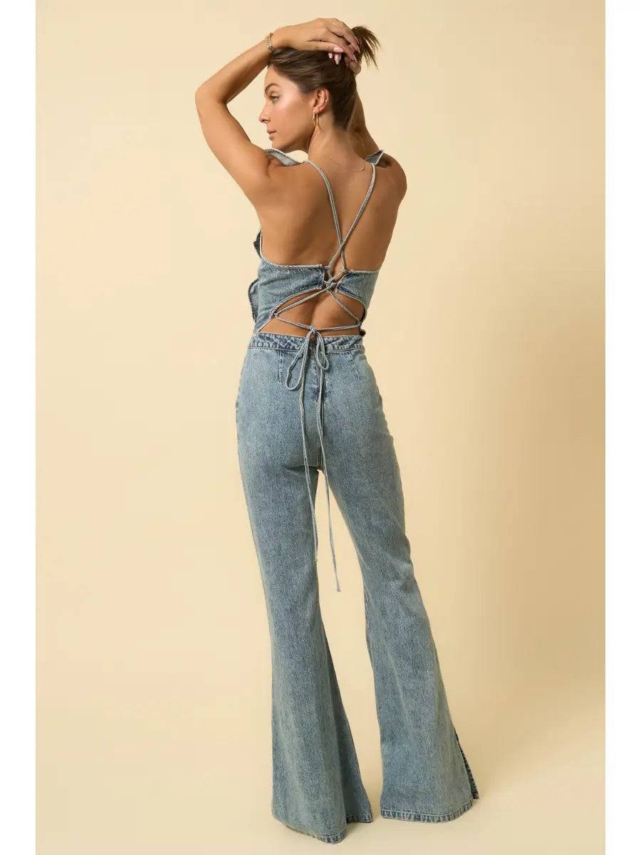 Backless Ruffle Jumpsuit