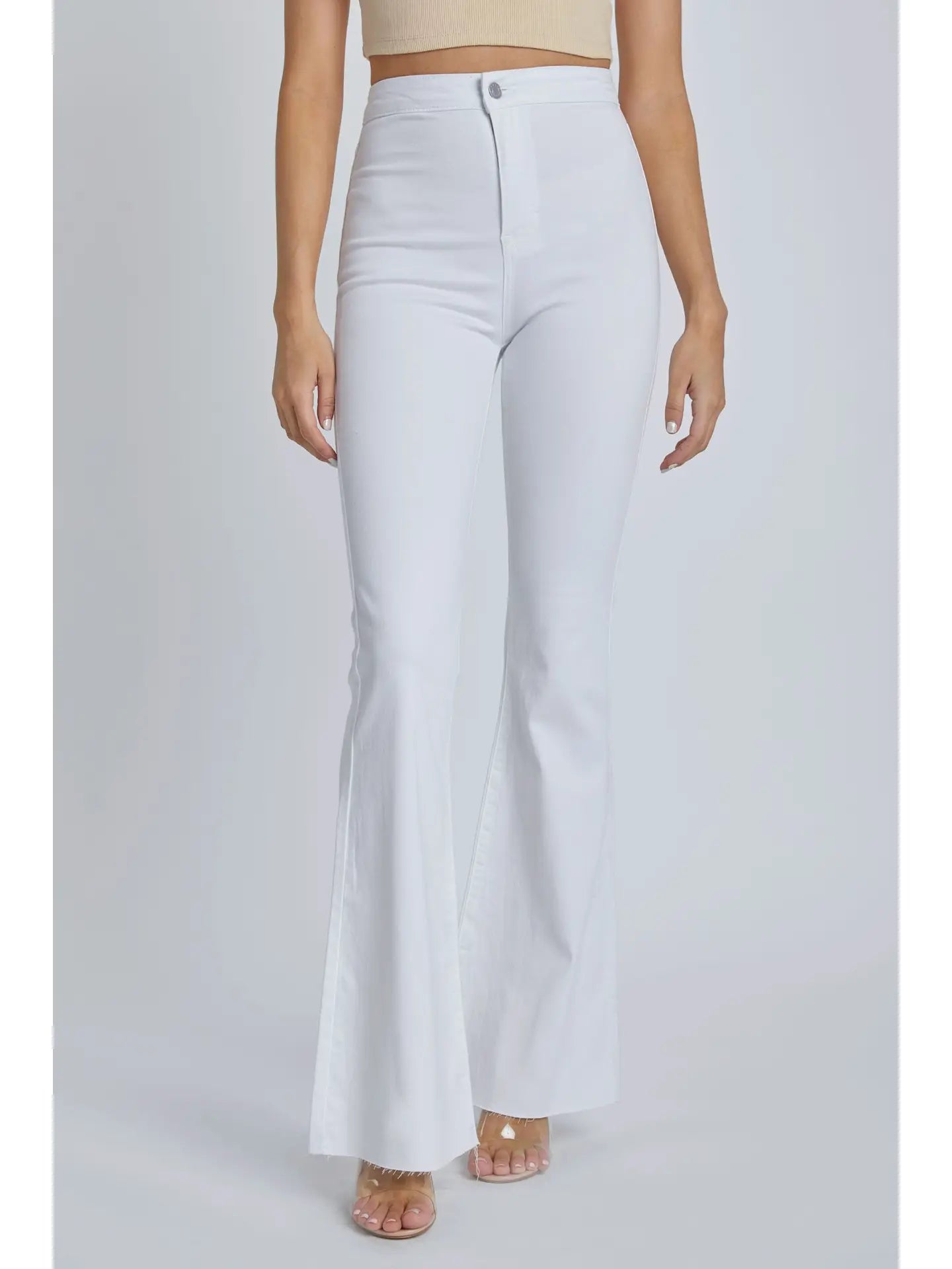 White Super Flare Jeans