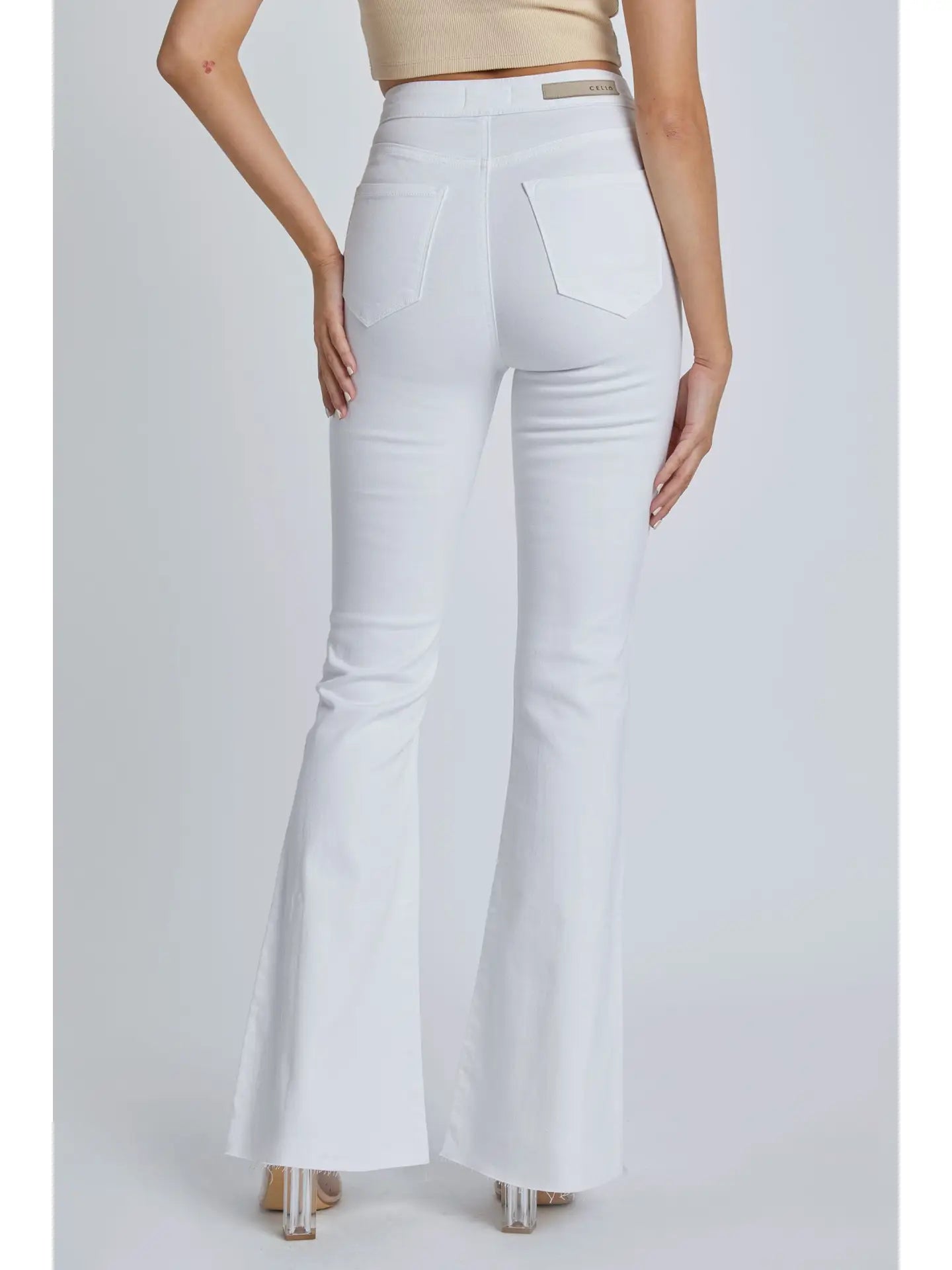 White Super Flare Jeans