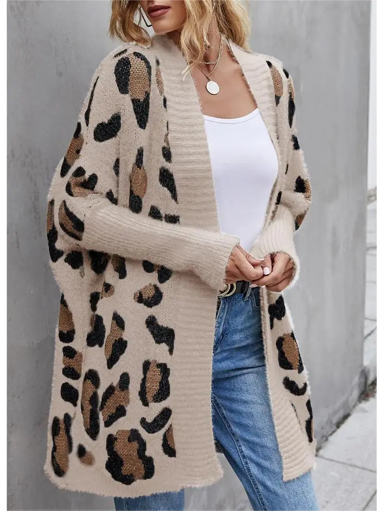 Leopard Print Knit Sweater