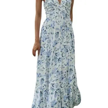 Floral Halter Maxi Dress