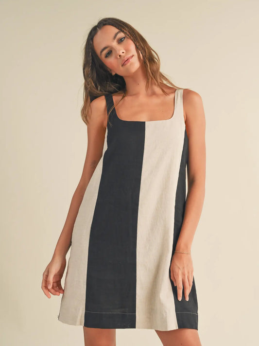 Block Mini Dress