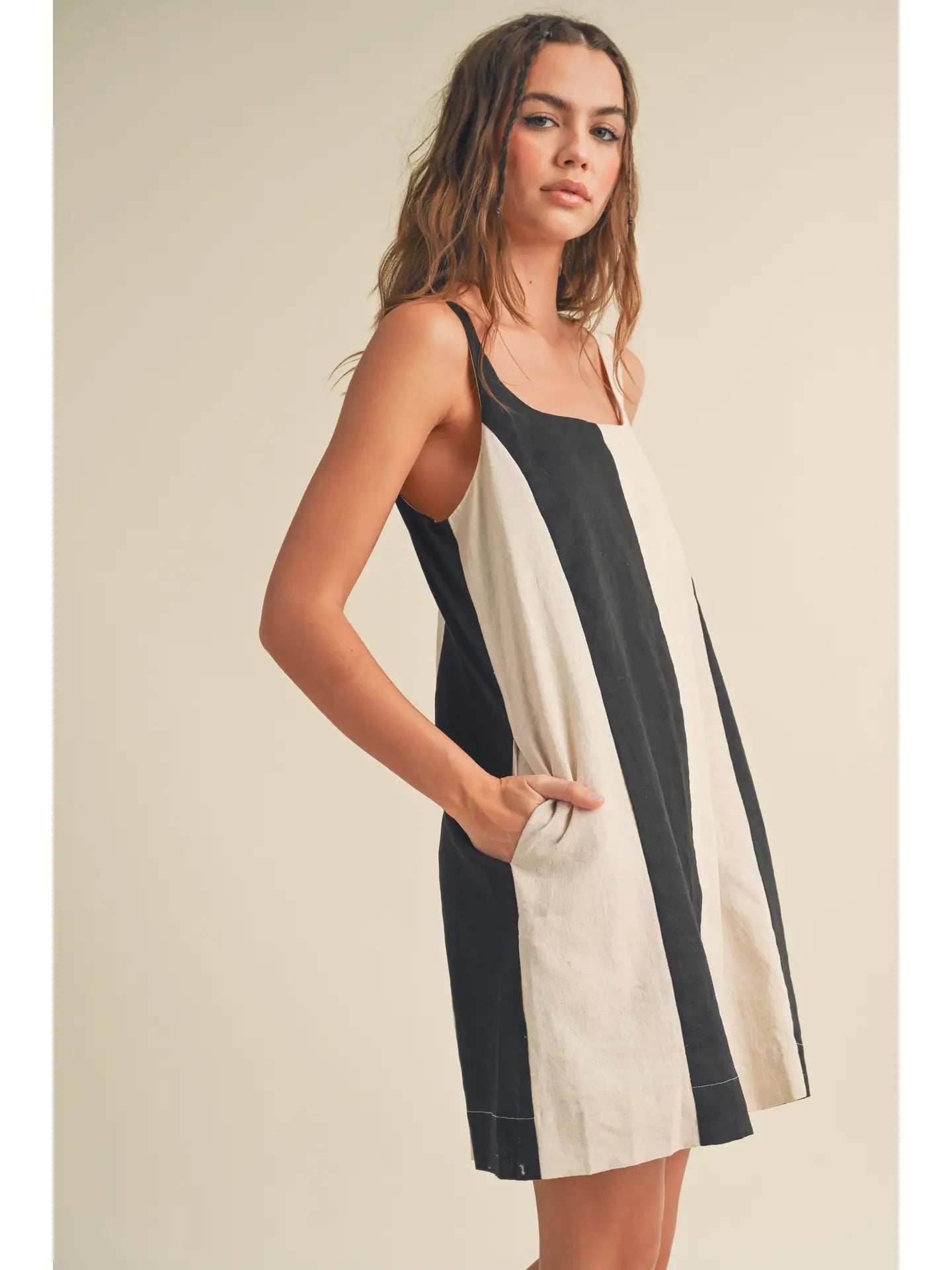 Block Mini Dress