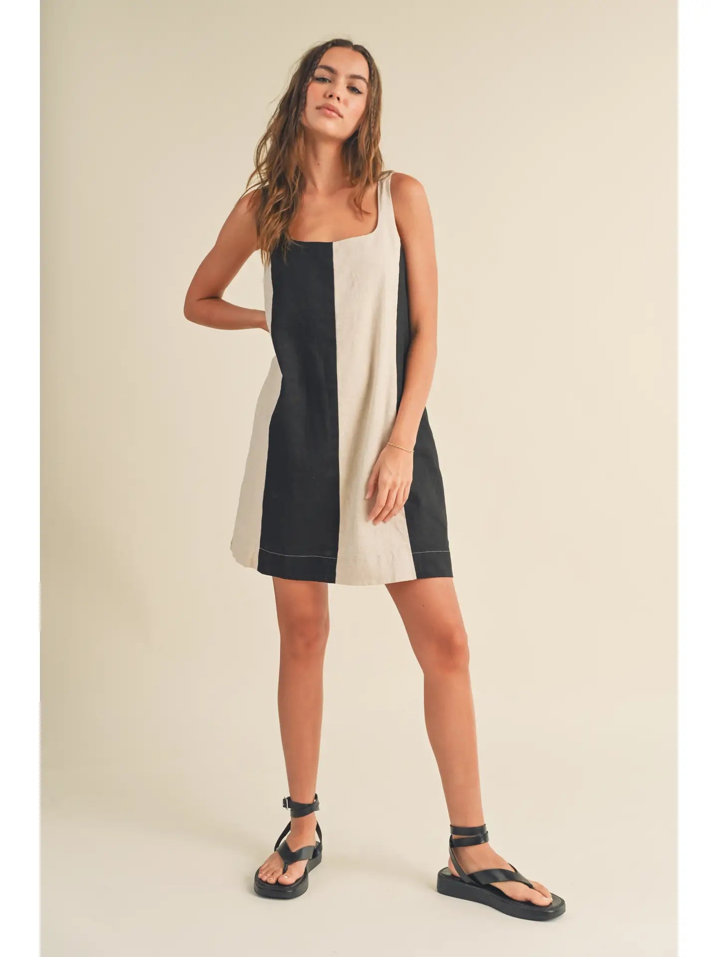 Block Mini Dress