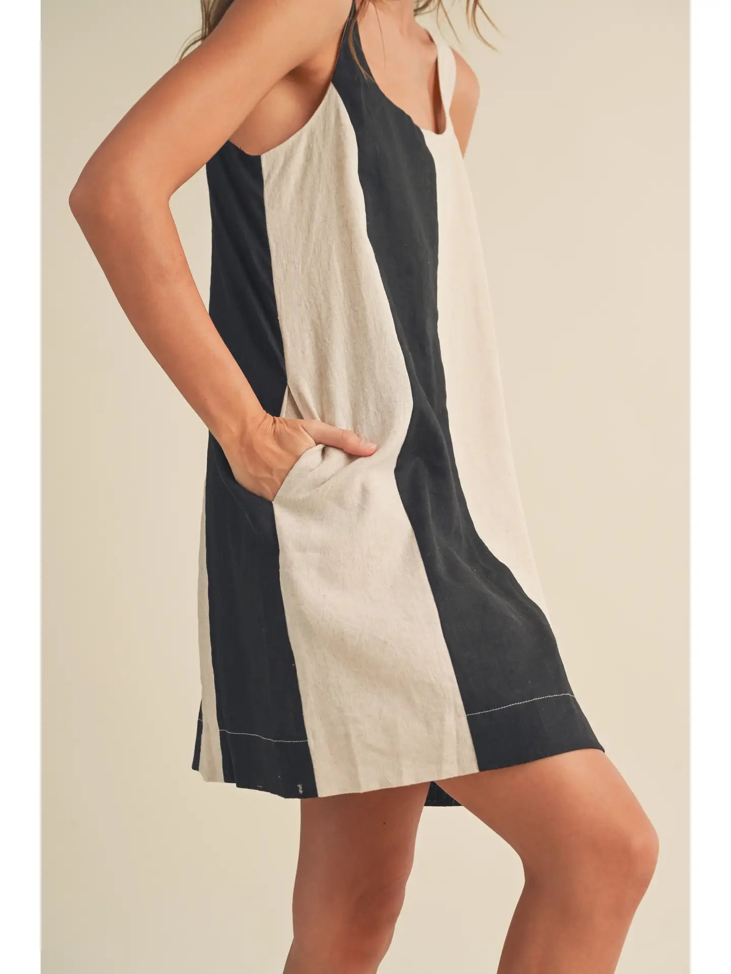 Block Mini Dress