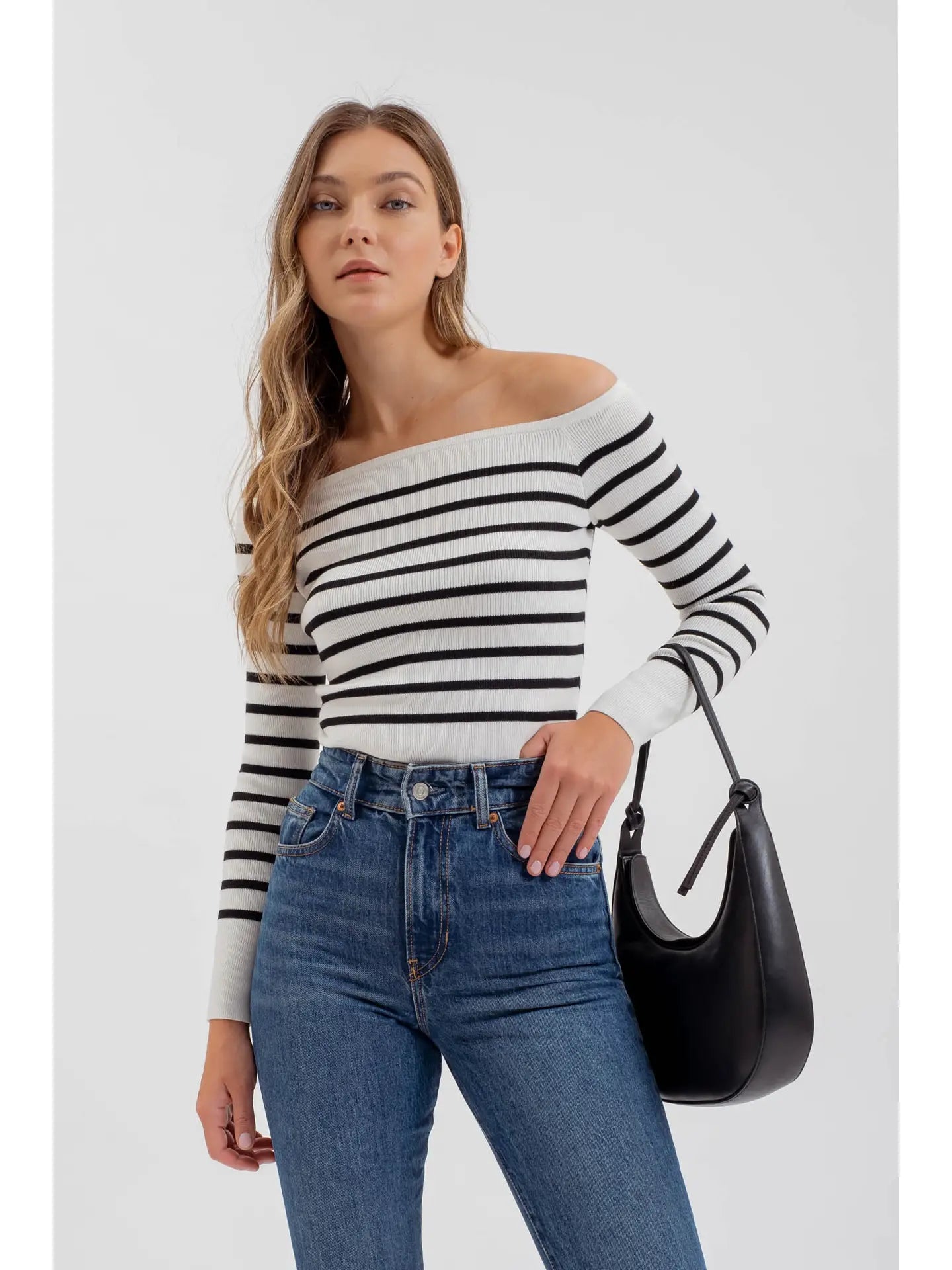 Striped Off Shoulder Top