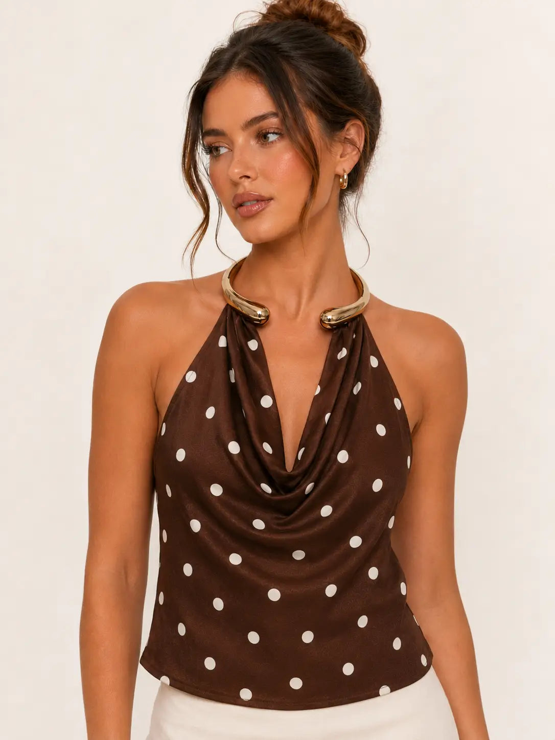 Cocoa Dot Halter