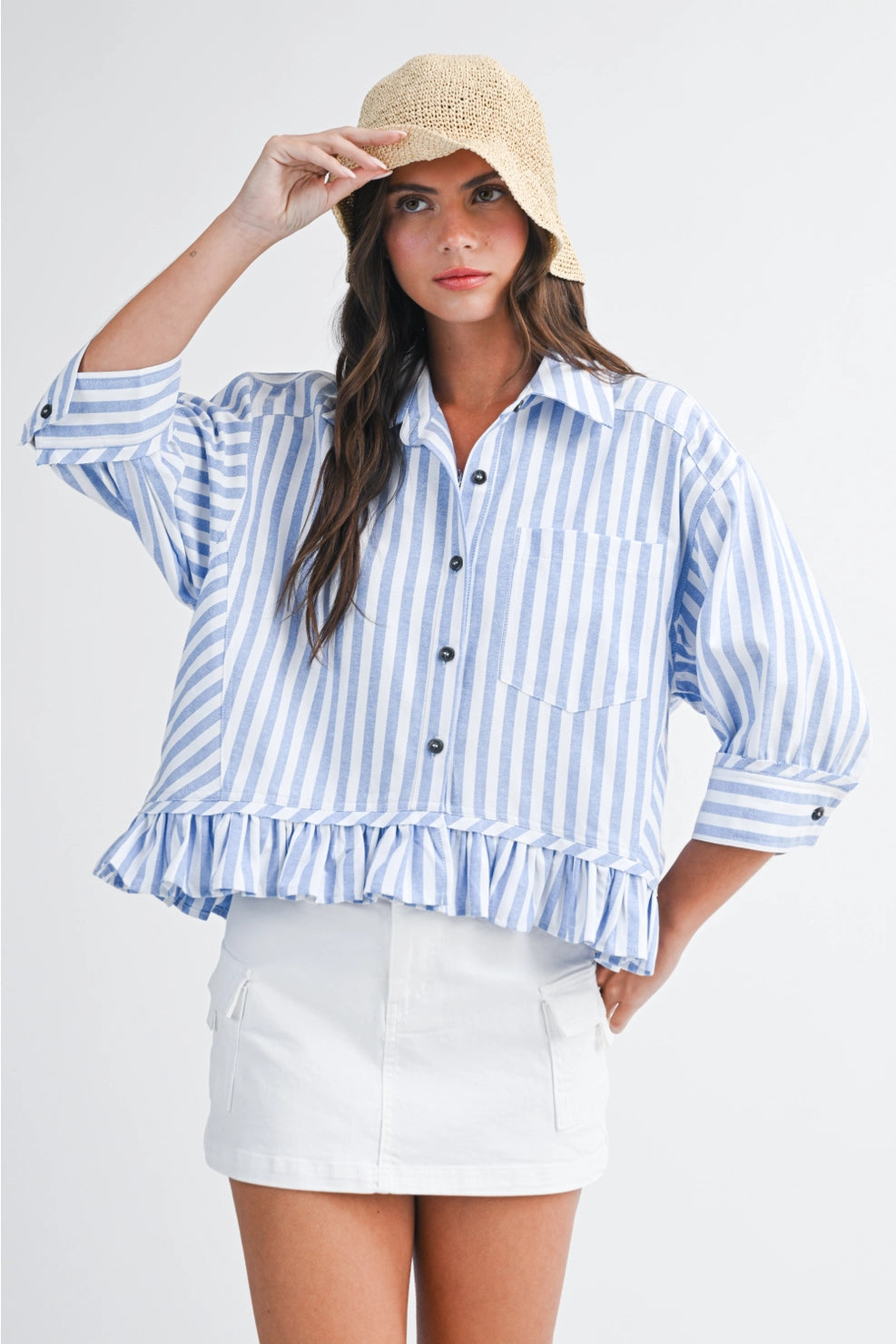 Kyle Ruffle Hem Top