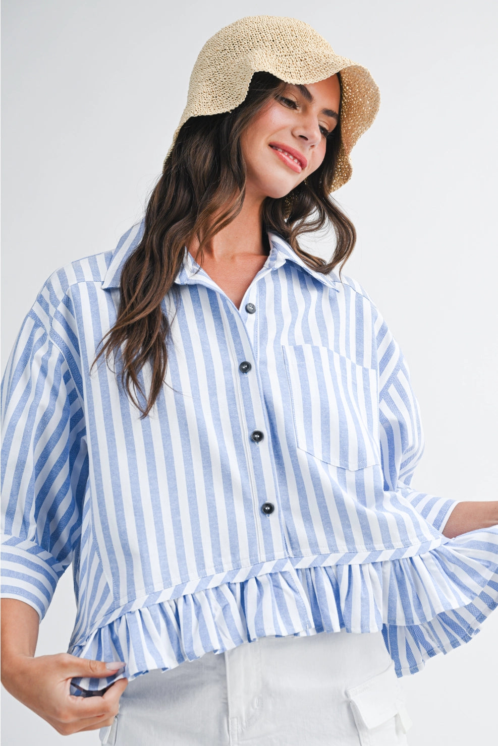 Kyle Ruffle Hem Top
