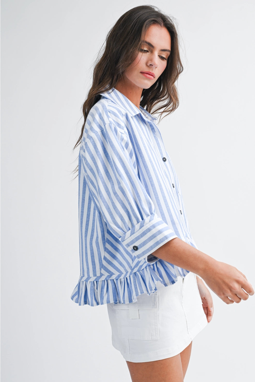 Kyle Ruffle Hem Top