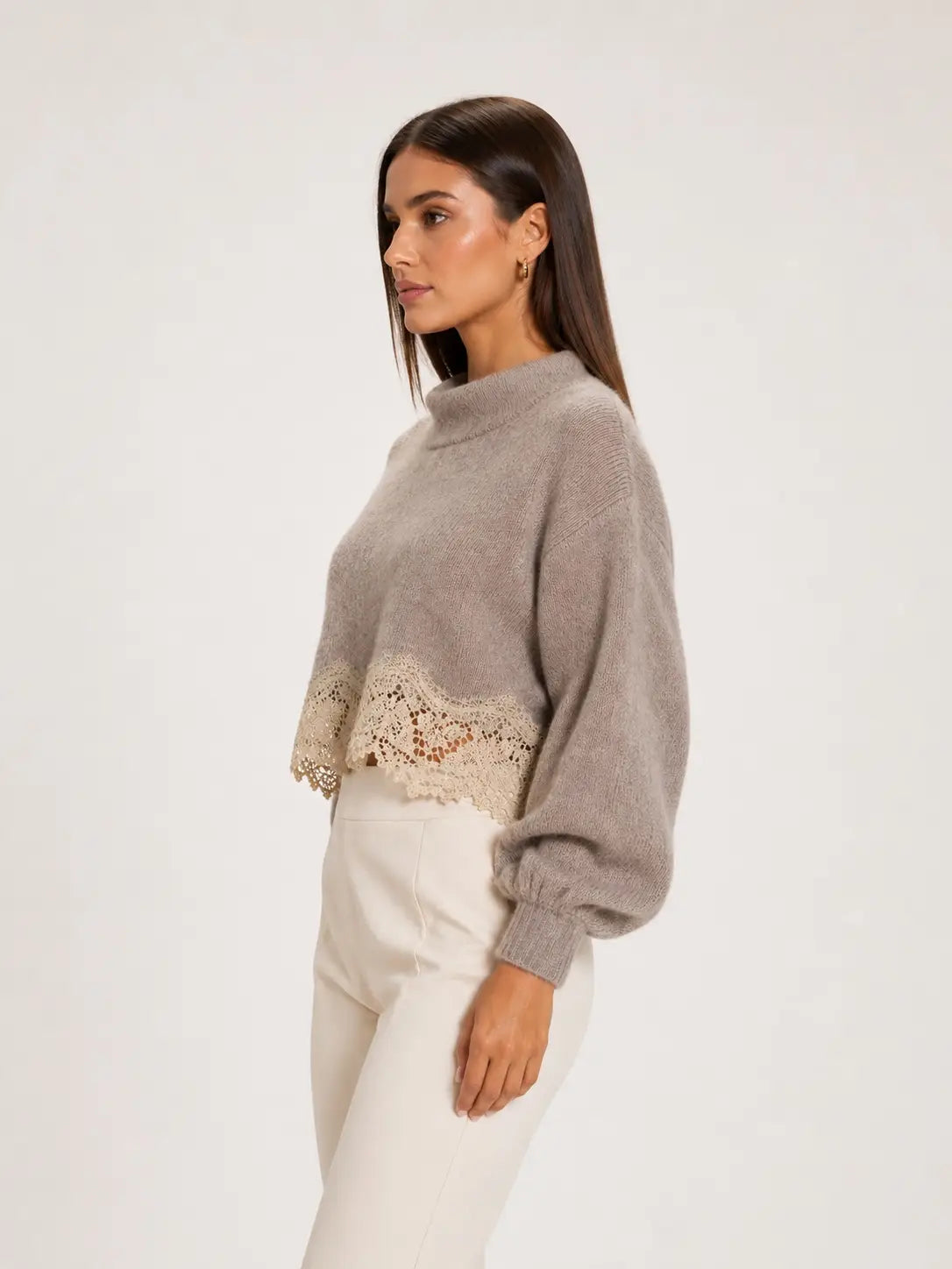 Lace Hem Sweater