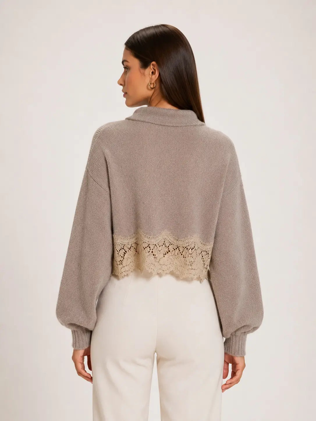 Lace Hem Sweater