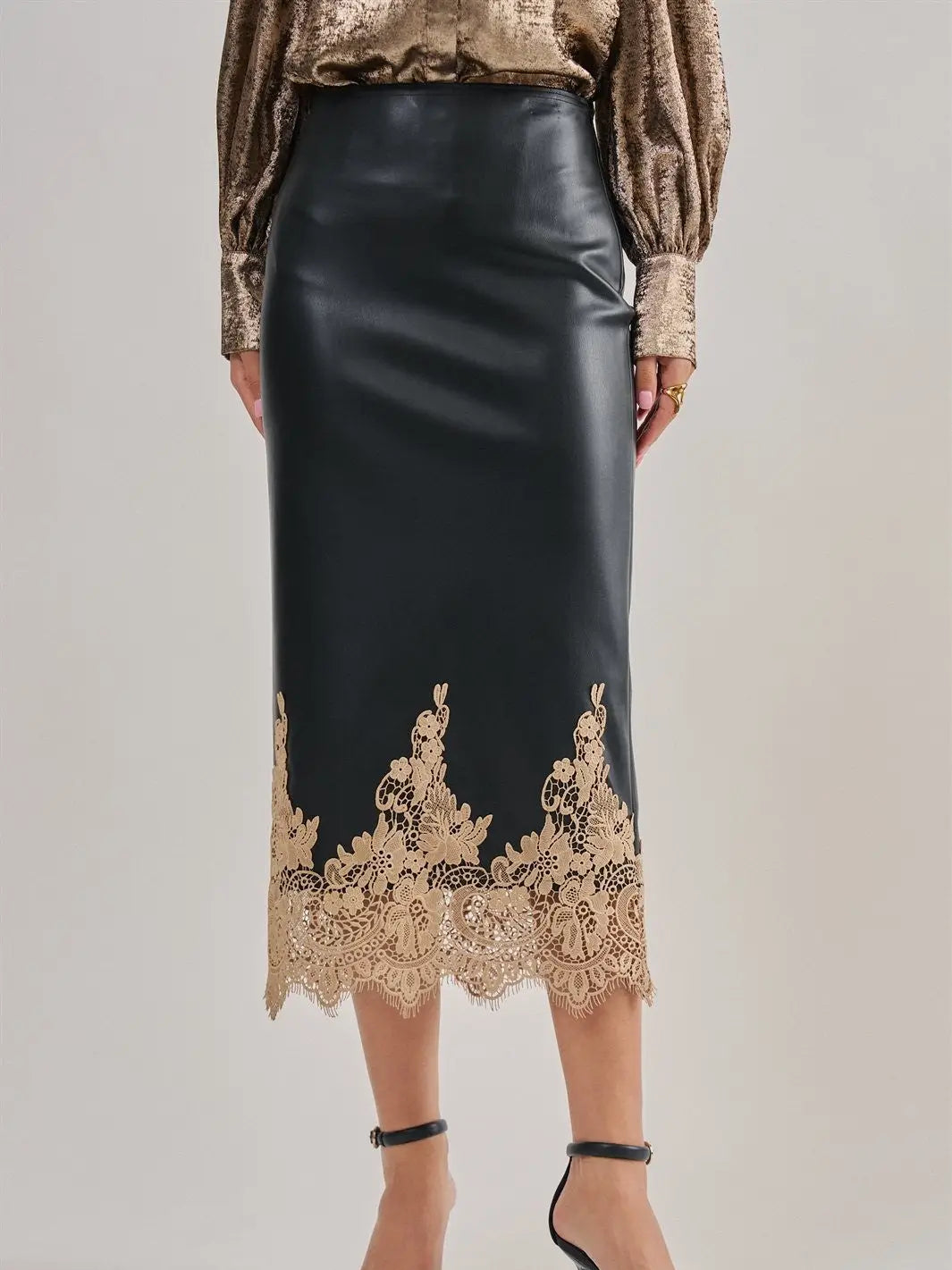 Faux Leather Skirt