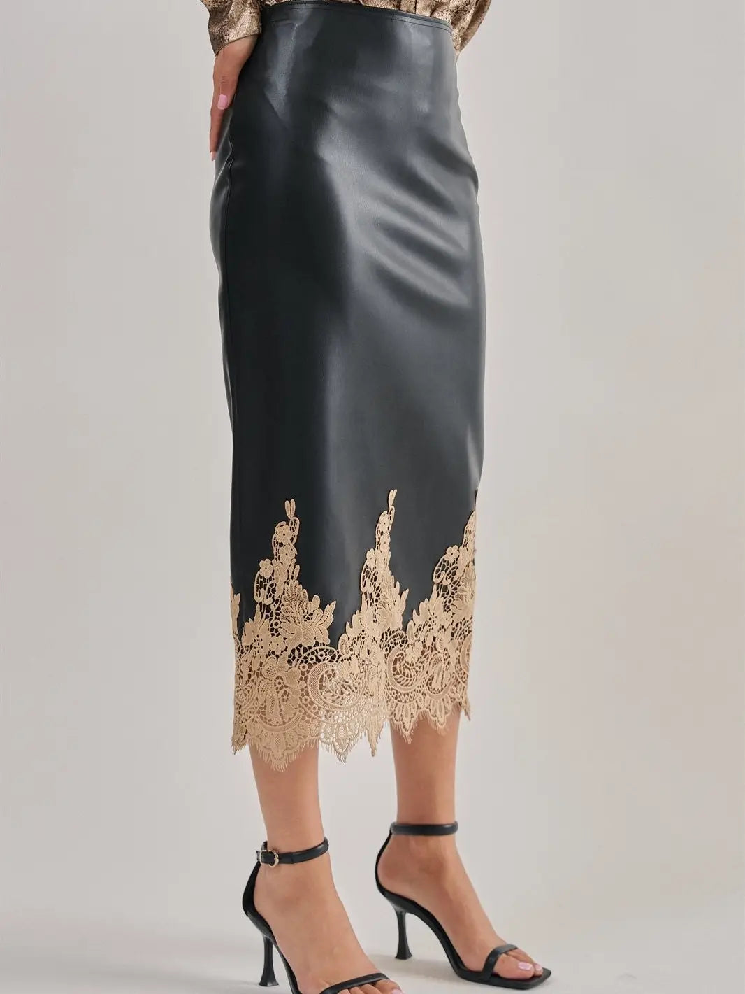 Faux Leather Skirt
