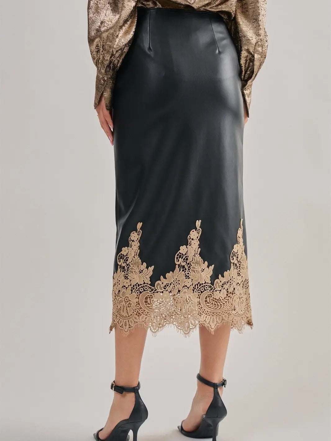 Faux Leather Skirt