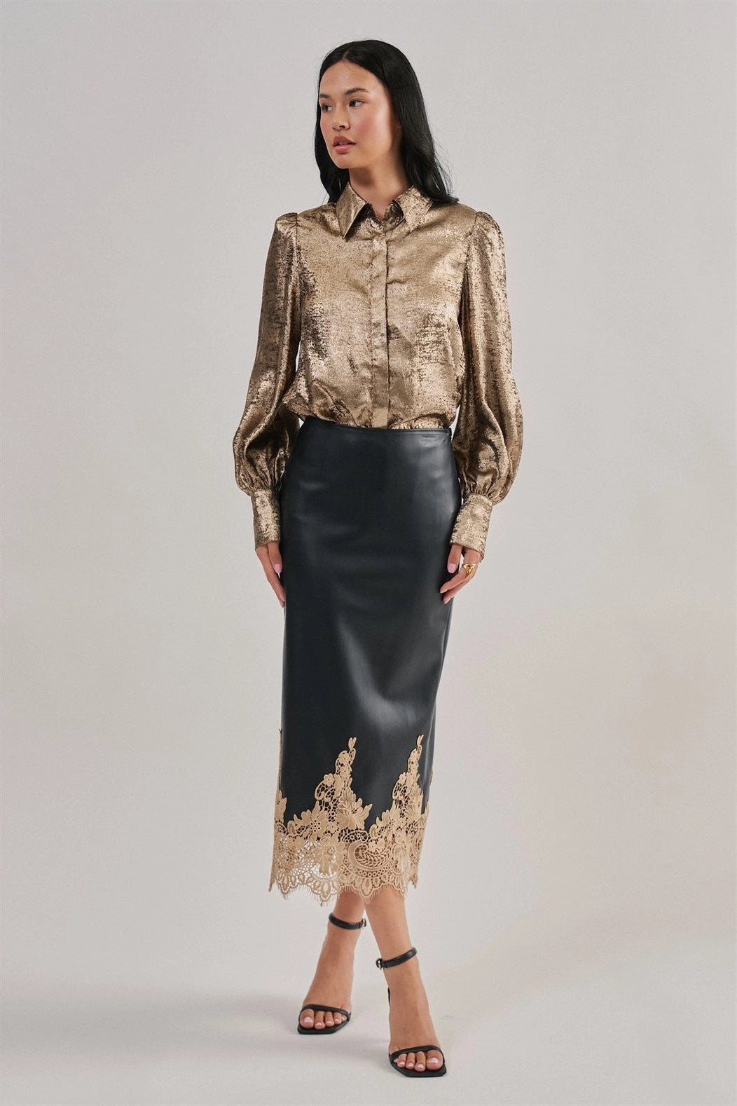 Faux Leather Skirt