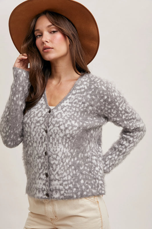 Leopard Knit Cardigan