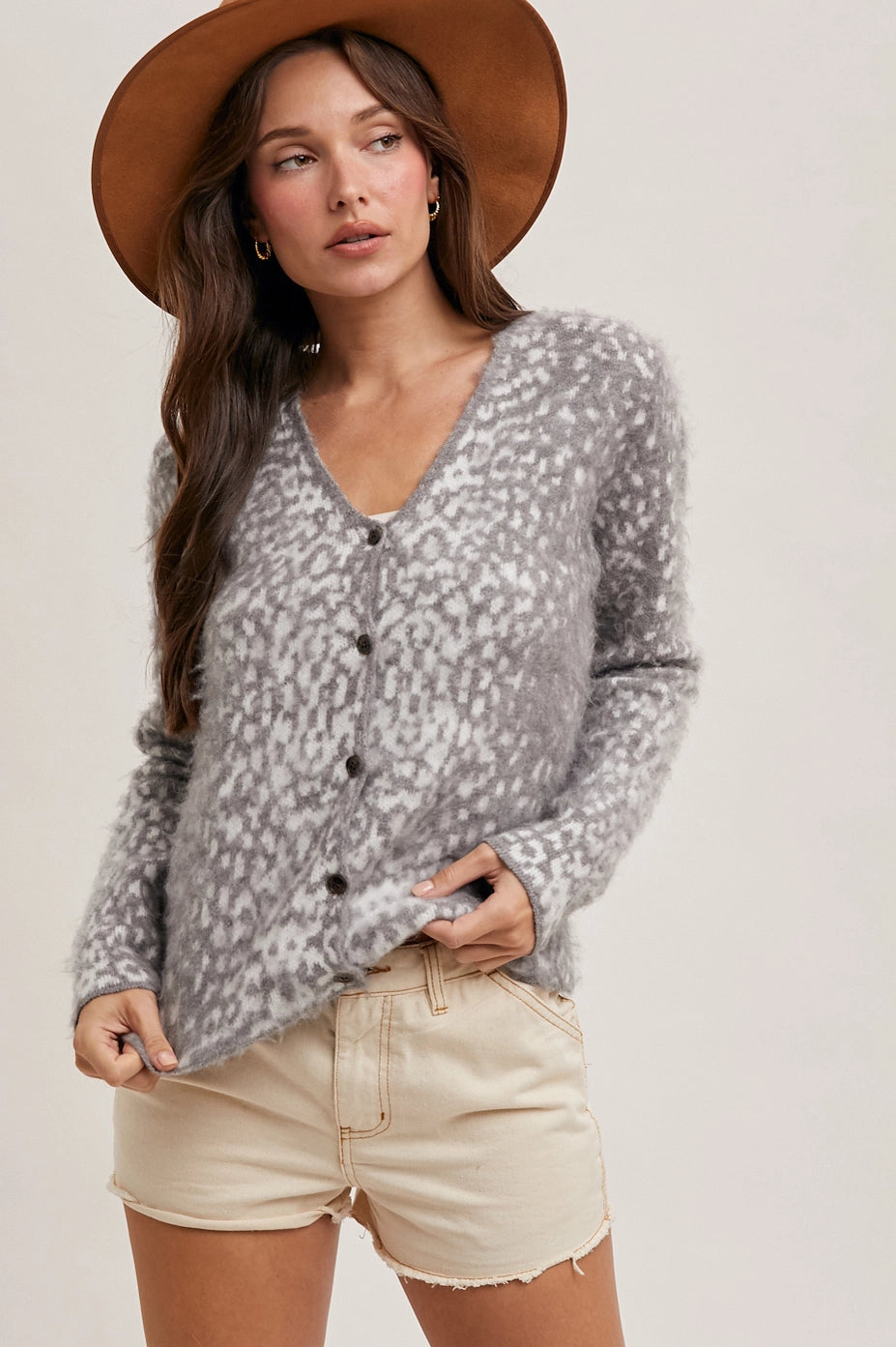 Leopard Knit Cardigan