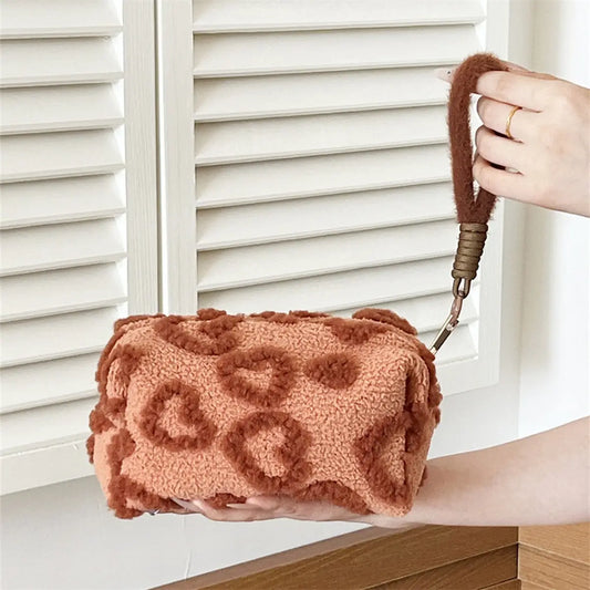 Large Plush Makeup Bag
