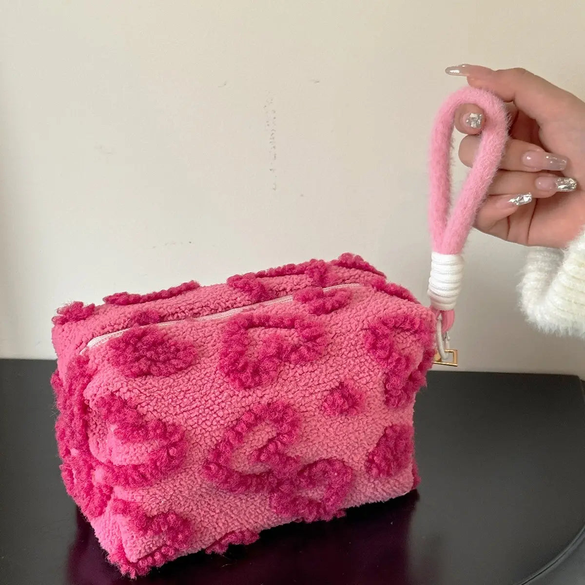 Large Plush Makeup Bag