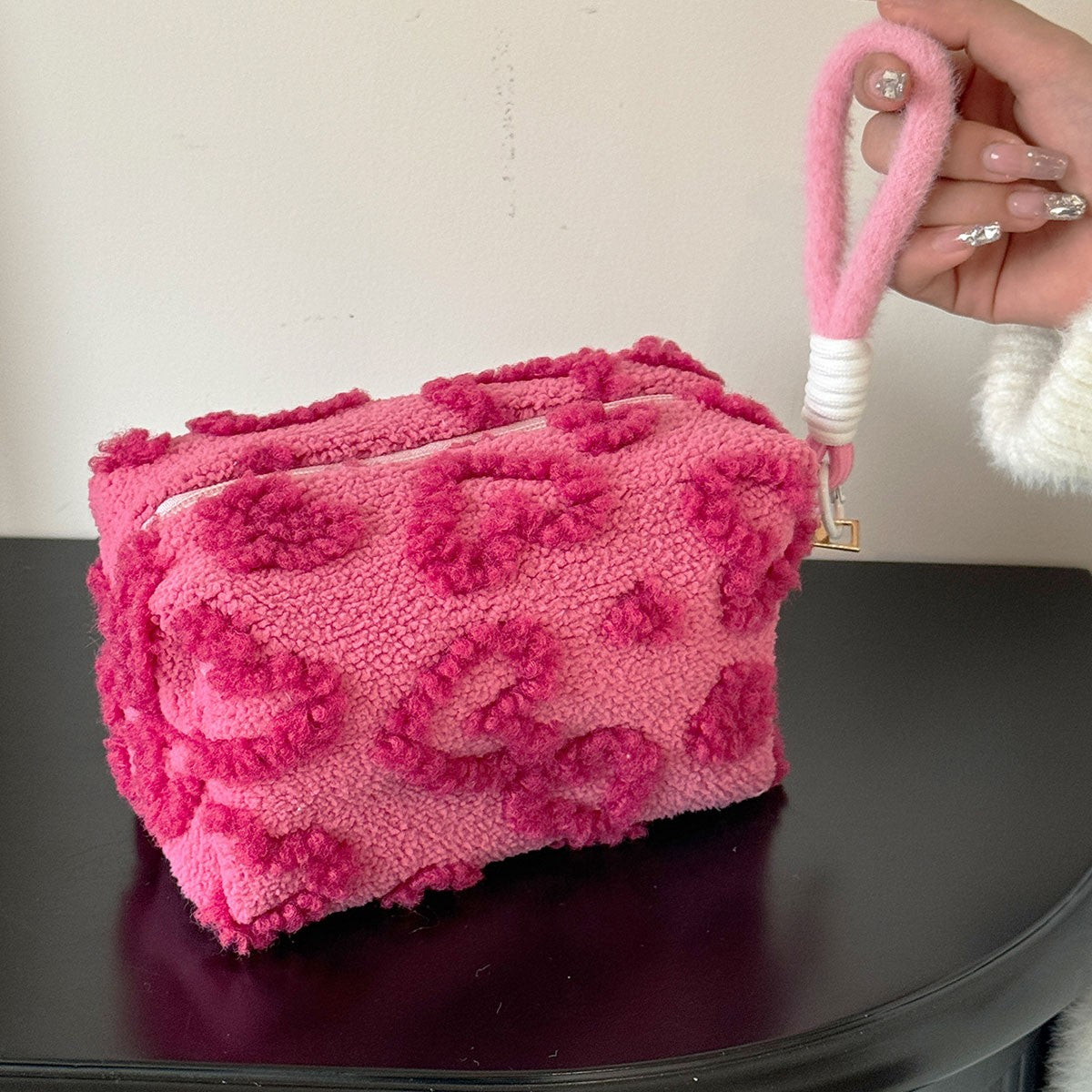 Large Plush Makeup Bag