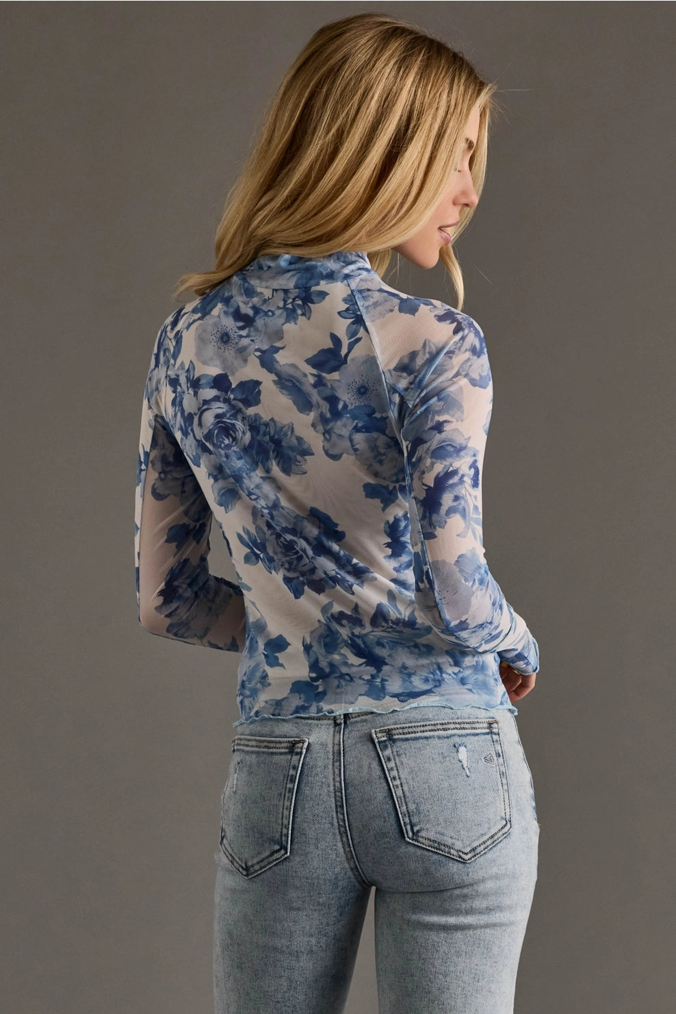 Mesh Floral Top