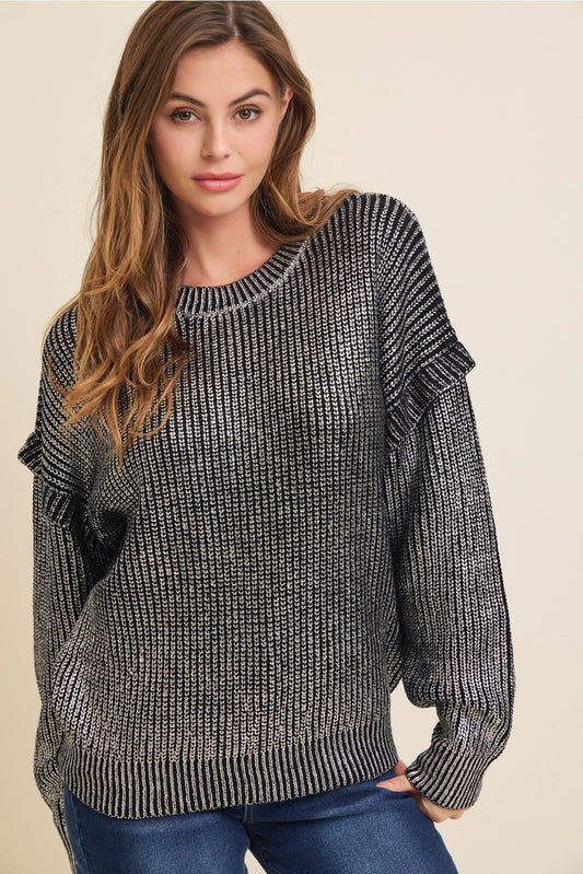 Metallic Knit Sweater