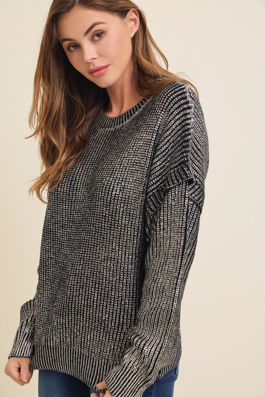 Metallic Knit Sweater