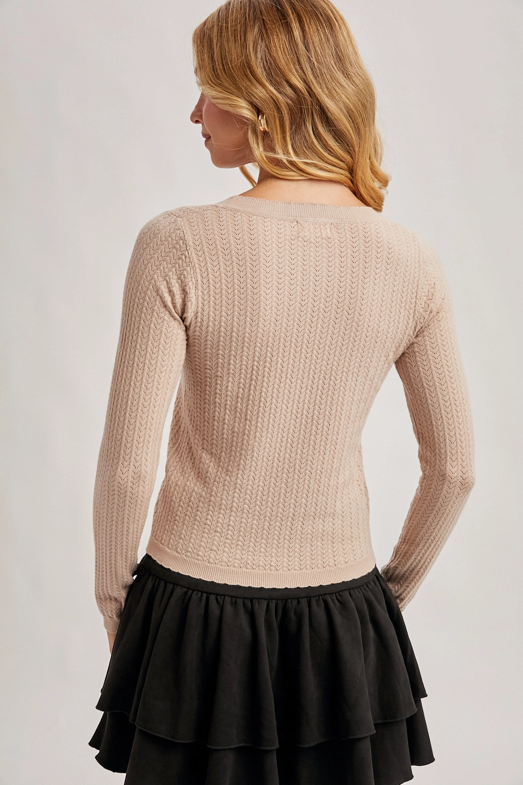 Pointelle Knit Top