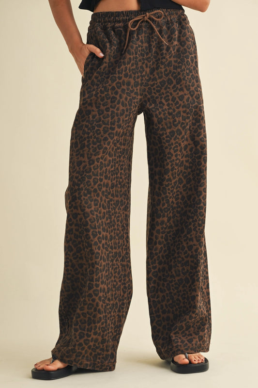 Leopard Track Pants
