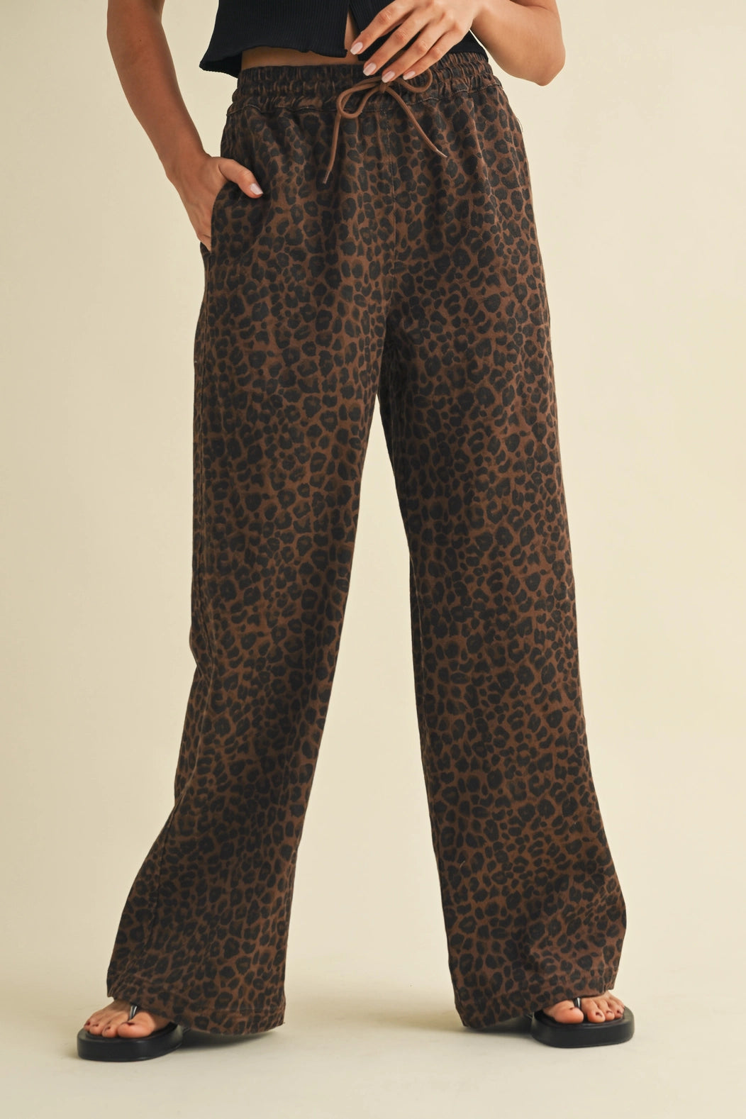 Leopard Track Pants